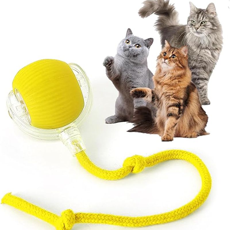 Cat Interactive Ball Toys Automatic Rolling Ball For Kitten Rechargeable Smart Pet Electric Toys With Teaser Sensor Cat Ball Toy